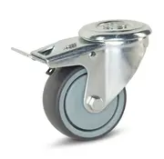 MESO Apparaten zwenkwiel geremd met centraal gat - 80mm - 80kg