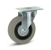 MESO Grijs Rubber zwenkwiel met topplaat - 125mm - 180kg