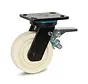 Nylon extra zwaarlast zwenkwiel geremd met topplaat - 150mm - 1.000kg