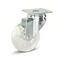Transparant Meubel zwenkwiel met topplaat - 75mm - 100kg