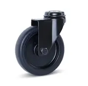 MESO Meubel zwenkwiel zwart met centraal gat - 100mm - 90kg
