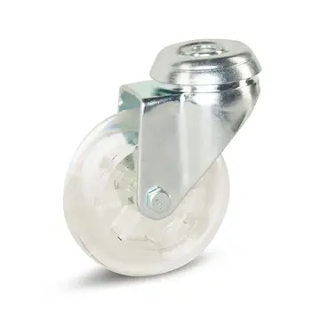 MESO Transparant Meubel zwenkwiel met centraal gat - 75mm - 100kg