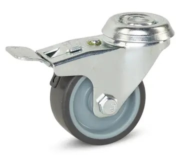 MESO Meubel zwenkwiel geremd met centraal gat - 50mm - 40kg