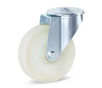 MESO Nylon zwenkwiel met centraal gat - 150mm - 350kg