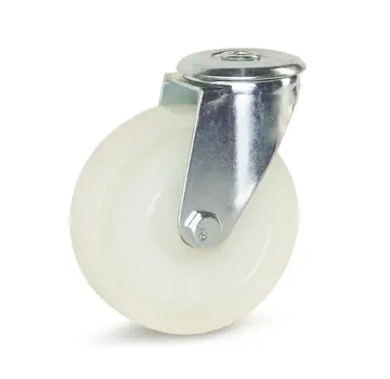 MESO Nylon zwenkwiel met centraal gat - 125mm - 250kg