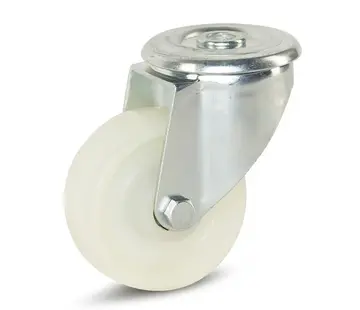 MESO Nylon zwenkwiel met centraal gat - 80mm - 150kg