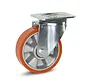 PU zwaarlast zwenkwiel met topplaat - 160mm - 700kg