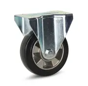 MESO Zwart elastisch rubber bokwiel - 150mm - 330kg
