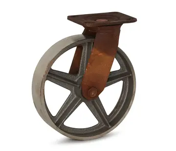 MESO Vintage Retro Design zwenkwiel met topplaat - Gietijzer -  200mm - 500kg