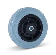 MESO Grijs rubber wiel - 100mm - 75kg - Streeploos