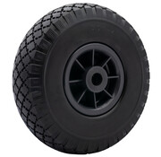 MESO Steekwagenwiel / Bolderkarwiel 3.00-4 - Anti lek (PU)  Zwart/Zwart, Draagvermogen 125kg -