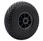 Steekwagenwiel / Bolderkarwiel 3.00-4  - Anti lek (PU)  Zwart/Zwart, Draagvermogen 125kg -