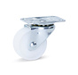 Klein wit PP zwenkwiel met topplaat - 45mm - 35kg