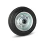 Reukloos rubber wiel - 100mm - 80kg