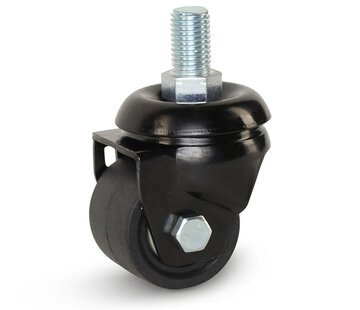 MESO Zwart nylon zwaarlast zwenkwiel met schroefdraad - 50mm - 300kg