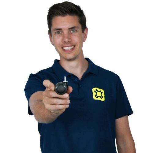 Zwenkwielen met M8 schroefdraad