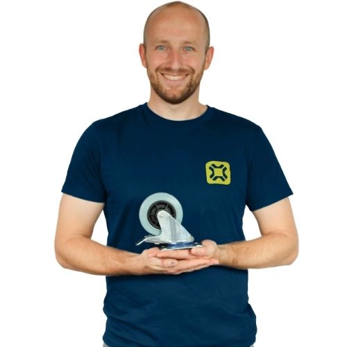 Rubberen wielen met kunstof wielbody