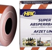 HPX HPX - Super Afzetlint - Wit/Rood - 80mm x 500m