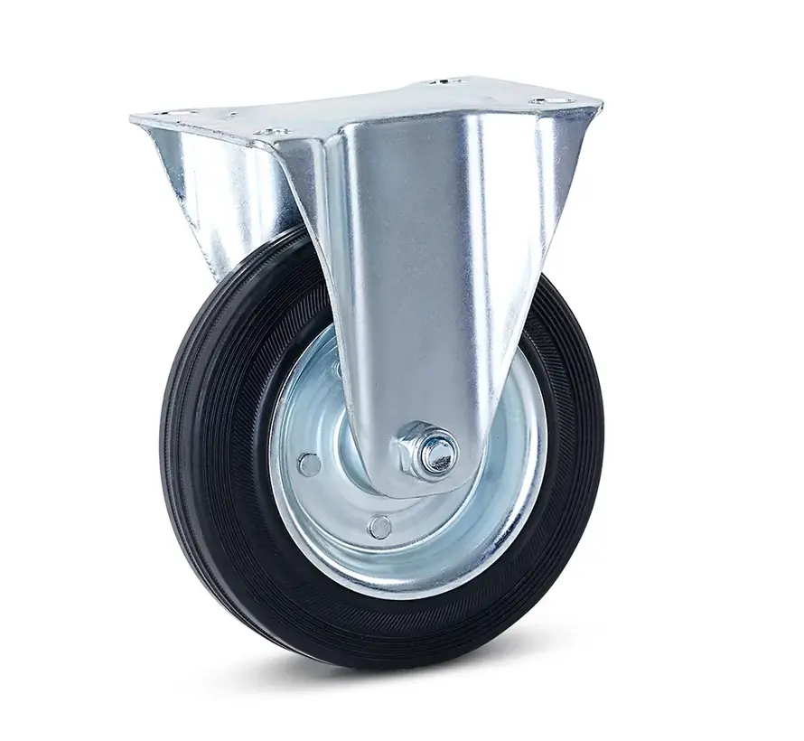 Reukloos rubber bokwiel - 160mm - 200kg