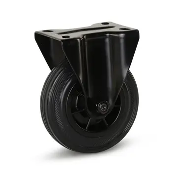 MESO Zwart rubber bokwiel - 125mm - 150kg