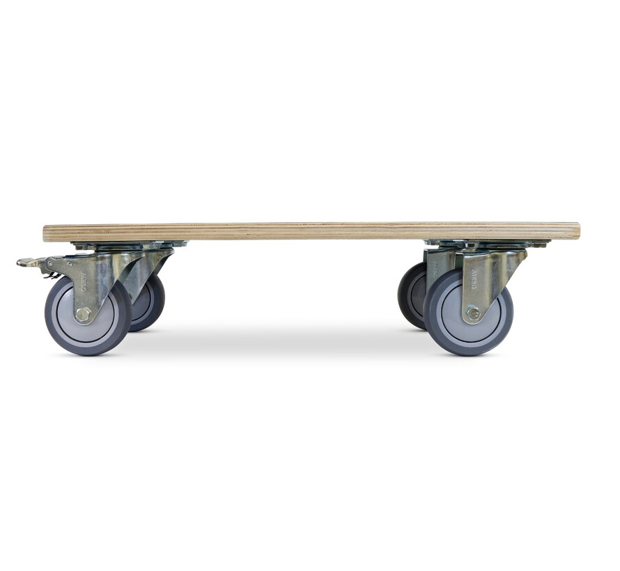 Meubelroller  2 x geremd - TPR wiel - 575mm x 350mm - 350kg