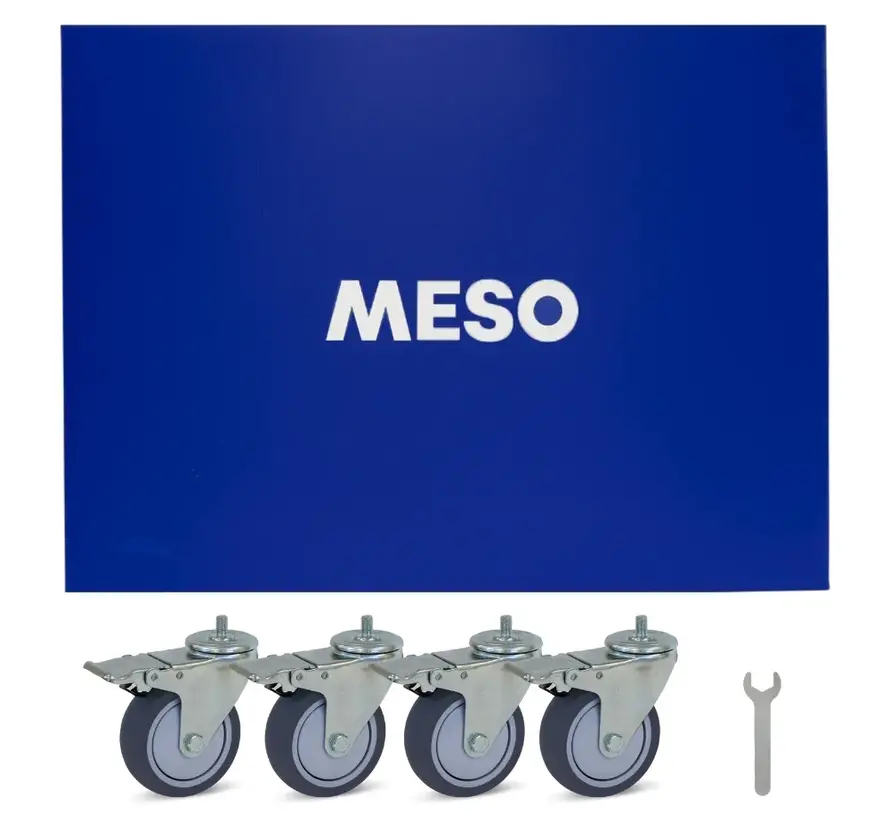 Meubelroller 4 x geremd - TPR wiel - 800mm x 600mm - 350kg