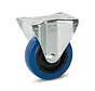 Blauw elastisch rubber bokwiel - 100mm - 100kg - Phase out
