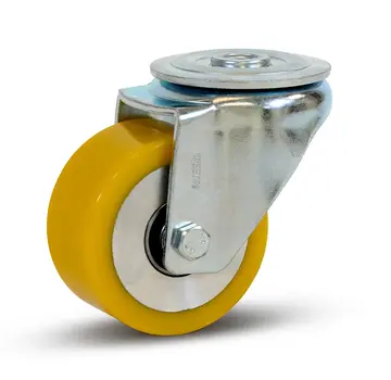 MESO PU zwaarlast zwenkwiel met boutgat - 80mm - 285kg