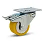 PU zwaarlast zwenkwiel geremd met topplaat - 80mm - 300kg