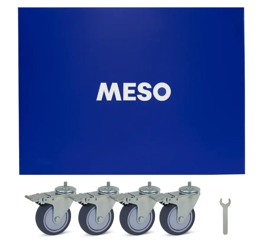 Meubelroller 4 x geremd - TPR wiel - 800mm x 600mm - 350kg