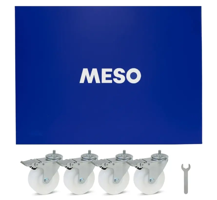 Meubelroller 4 x geremd - Nylon wiel - 800mm x 600mm - 400kg