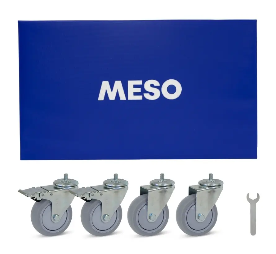 Meubelroller 2 x geremd - Rubber wiel - 600mm x 350mm - 350kg