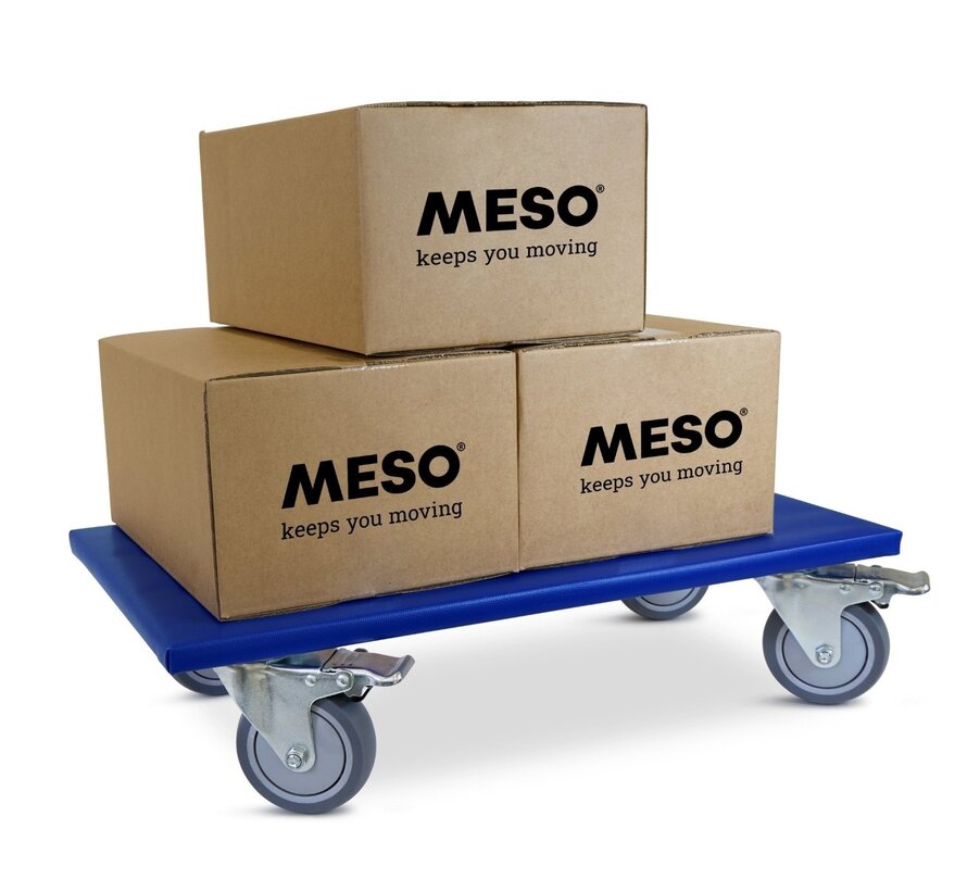 Meubelroller 4x geremd- TPR wiel - 600mm x 350mm - 350kg