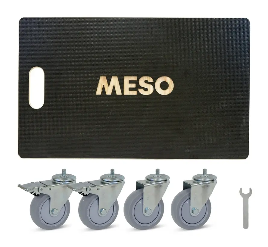 Meubelroller  2 x geremd- Rubber  wiel - 575mm x 350mm - 350kg