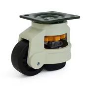 MESO Zwart nylon hef zwenkwiel met topplaat - 75mm - 750kg