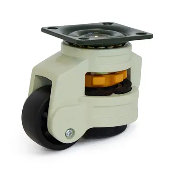 MESO Zwart nylon hef zwenkwiel met topplaat - 40mm - 50kg