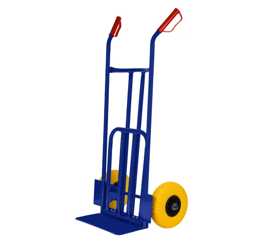 Steekwagen blauw - incl. klep - Max 200 kg - Anti-Lek (PU) Geel/Zwart