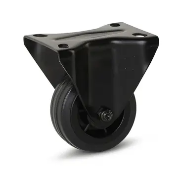 MESO Zwart rubber bokwiel - 80mm - 60kg - Phase out