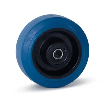 MESO Blauw elastisch rubber wiel - 80mm - 150kg - Phase out