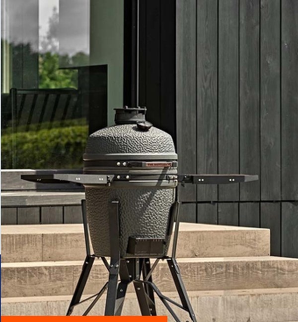 Zwart wiel met verlaagde rolweerstand voor premium BBQ-merk