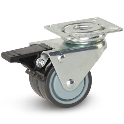 Twin swivel castors