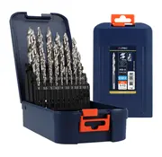 HSS-G spiral drill bit set - DIN 338 - Type N - STEP-X - Blank - 25 pieces