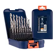 HSS-G spiral drill bit set - DIN 338 - Type N - Blank - 19 pieces