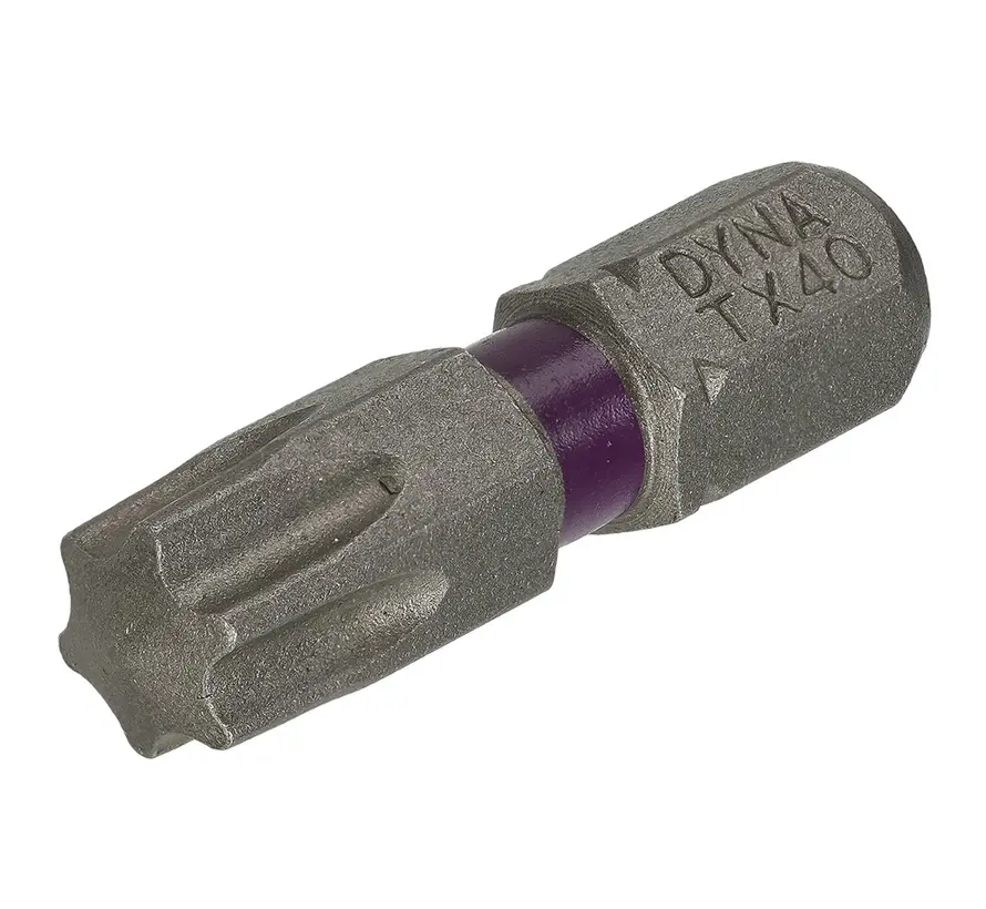 Dynaplus - Screw bit 25MM - TX-40 Purple (10 pieces)
