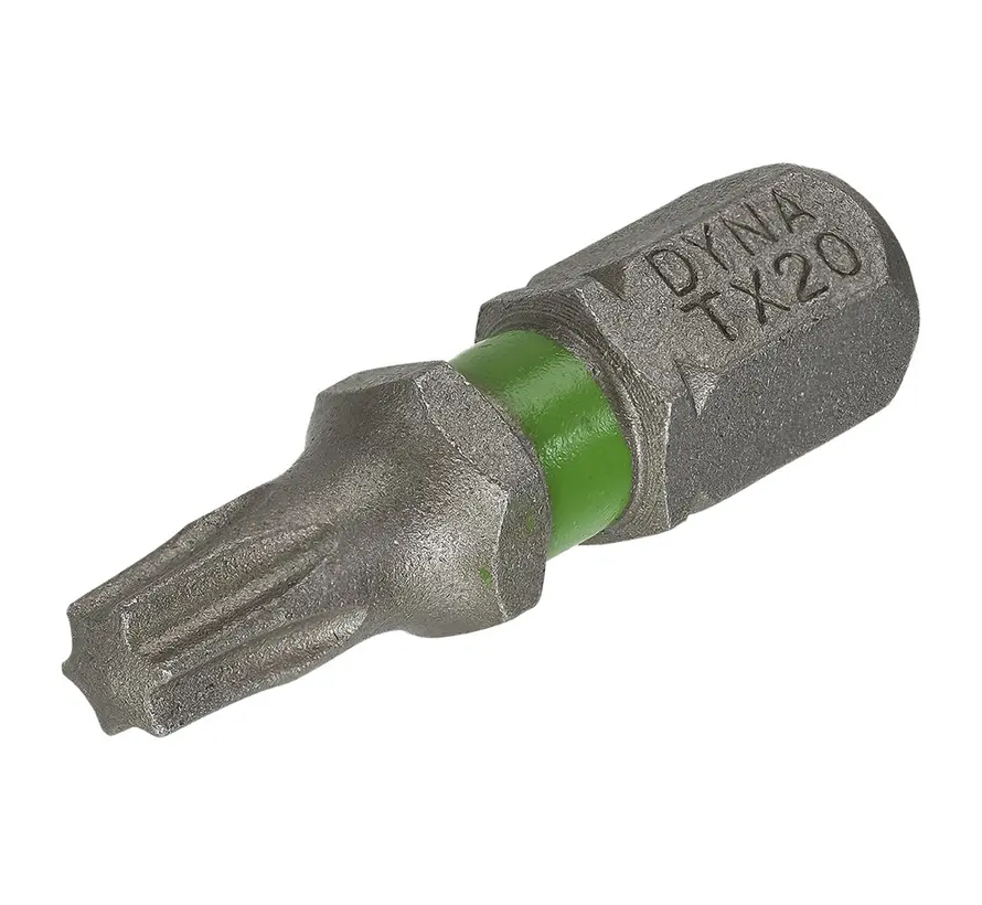 Dynaplus - Screw bit 25MM - TX-20 Green (10 pieces)
