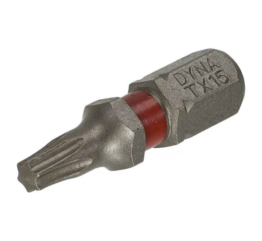 Dynaplus - Screw bit 25MM - TX-15 Red (10 pieces)