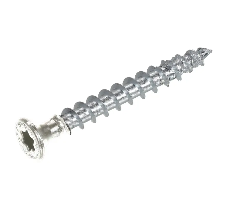 Dynaplus - Fittings screws - Torx 20 - 4 x 40mm - Zinc-plated - Gold thread - White head (200 pieces)