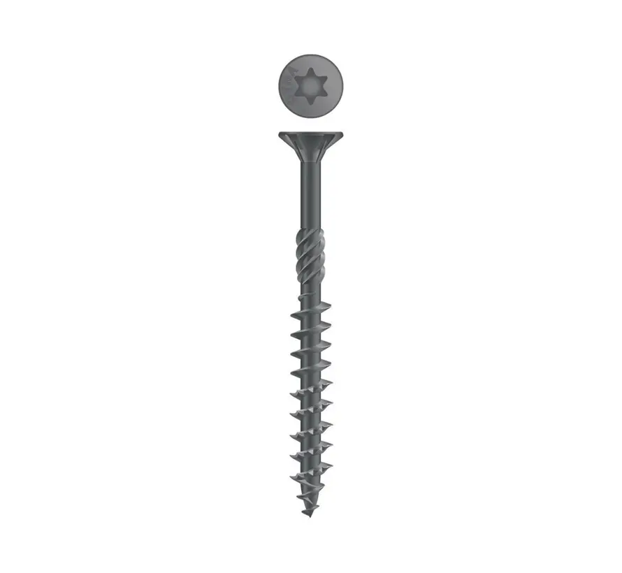 Dynaplus - Construction screw - AR coated - PK +Cutting tip - TX-30 - 6.0X80/42 (100 pieces)