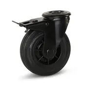 MESO Rubber swivel braked castor 125 mm - 120 kg