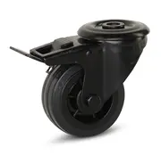 MESO Rubber swivel braked castor 80 mm - 60 kg